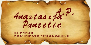 Anastasija Pantelić vizit kartica